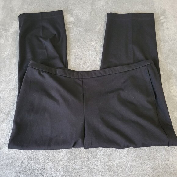 Allison Daley II Womens Pants 18W Plus Pull On Crop Straight Leg Black SL39E - Picture 1 of 8